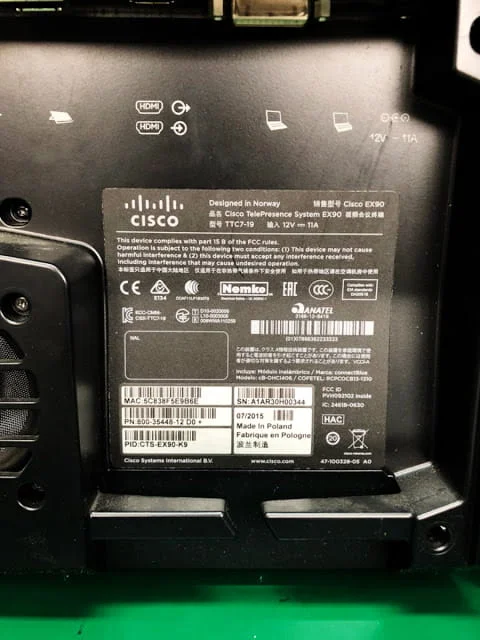 Sửa chữa Cisco TelePrecense EX90 1 Sửa chữa Cisco TelePrecense EX90 1